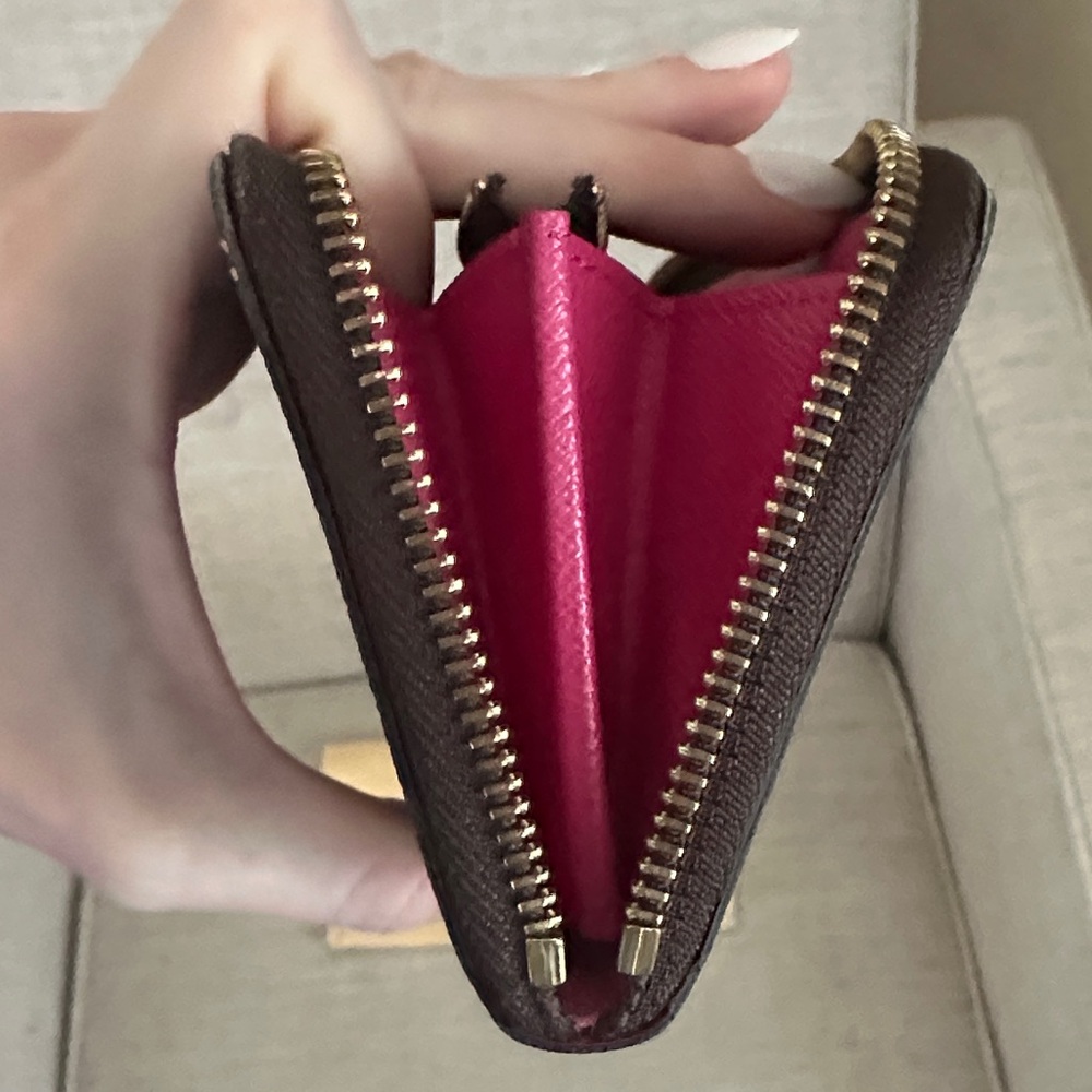 Louis Vuitton Dark Brown Monogram Wallet with Pink Accent - Picture 7 of 7